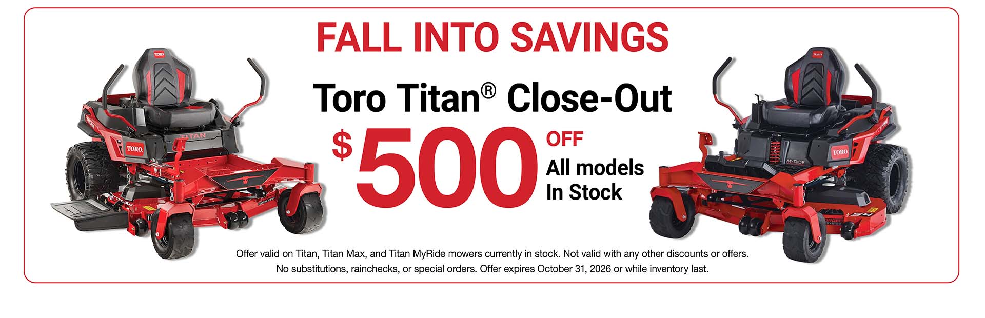 2026 OCT FallSavings Titan